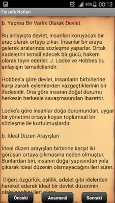 Felsefe Notları android App screenshot 1