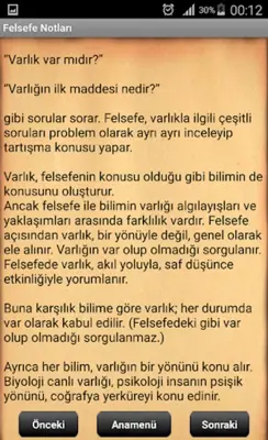 Felsefe Notları android App screenshot 2